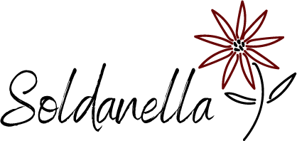 Logo Chalet Soldanella con flor, pisos de vacaciones en Grächen